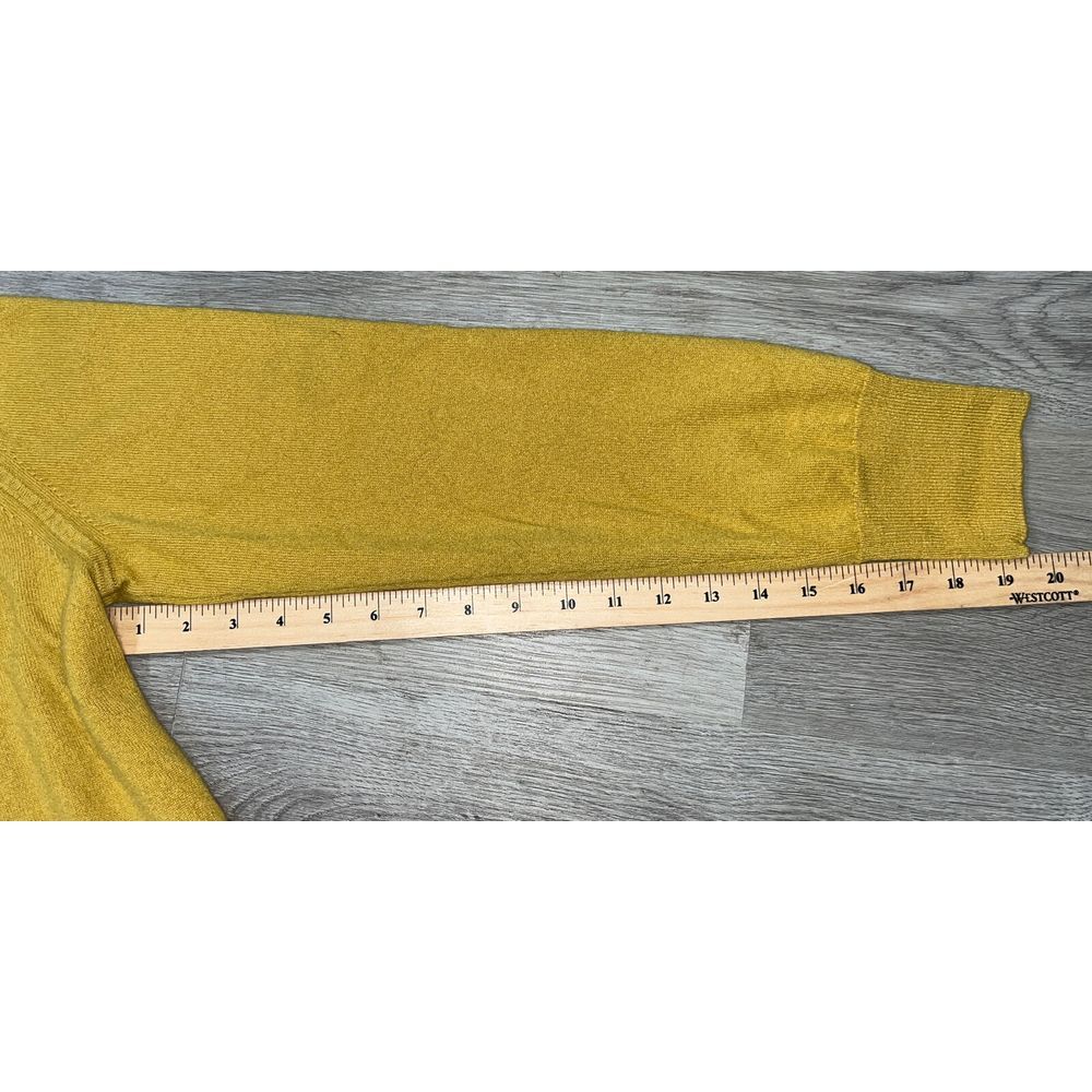 Banana Republic Todd & Duncan 100% Scottish Cashmere Yellow Sweater Mens Size XL - Picture 8 of 11
